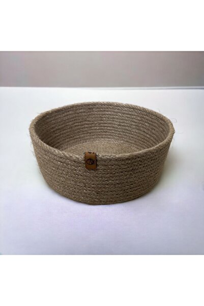 8 Ekim Tasarım Atölyesi سلك سلة الجوت الخوص - سلة حبل، سلة الخبز/الفاكهة، منظم