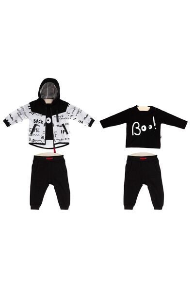 Wogi Erkek Bebek 3 Lü Hırkalı Takım