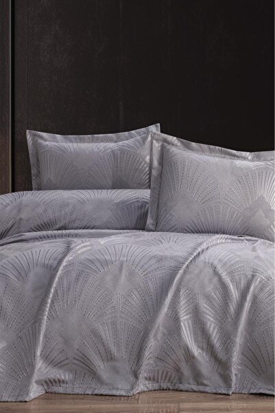 Çeyiz Diyarı Set Firdevs Double Grey Pique - 3 piese, 240x260