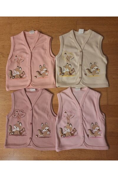 biyan collection Girl Boy Baby 4-Piece Vest Set Organic Cotton Newborn Baby G...