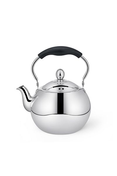 Fissman Teapot with Infuser 1.5L, Stainless Steel Teapot Fela Series, Removable Infuser