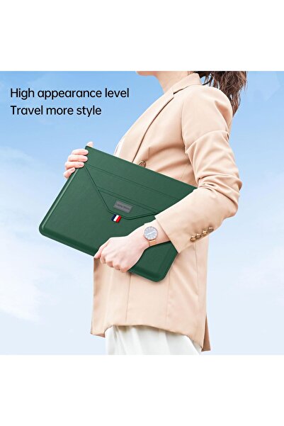 TEKNETSTORE Macbook Pro 14 Inch M3/m3 Pro/m3 Max - Leather Design Stand Carrying Case A2992