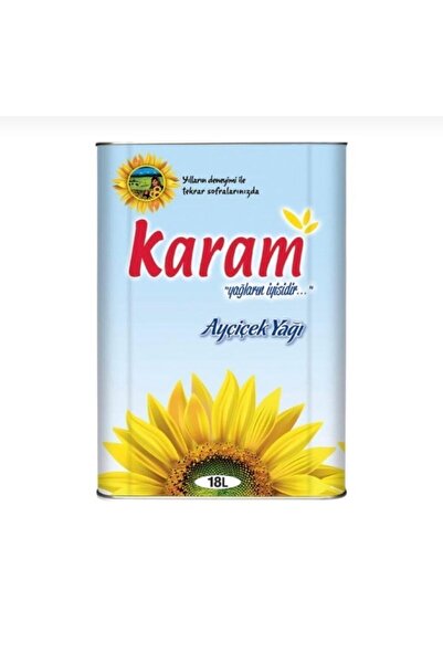 Karam Ayçiçek Yağı Teneke 18 Lt
