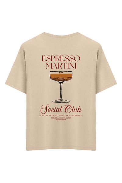 Mounte Bianca Unisex Espresso Martini - Μπλουζάκι Oversize