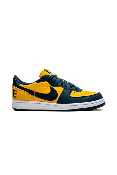 Nike Terminator Low OG 'Michigan' Gold Navy White Leather Sneaker Erkek Günlü...