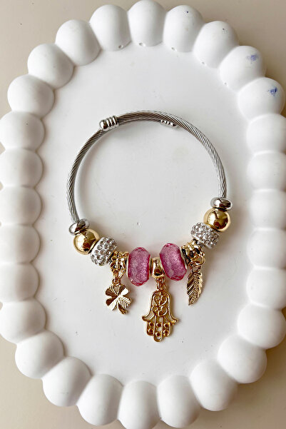 Fubena 8015 موديل يد فاطمة الأم - سوار فولاذي متدلي