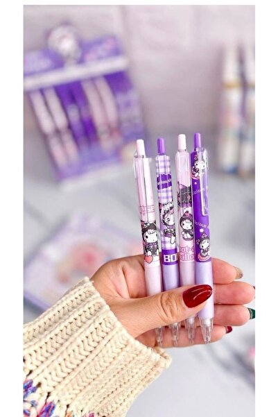 YEŞİL KIRTASİYE ODEMEI Kuromi 4lü 0.7 Uçlu Kalem Seti