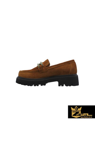 Zaim Kundura Kadın Taba Hakiki Deri Ayakkabı 505320568-1