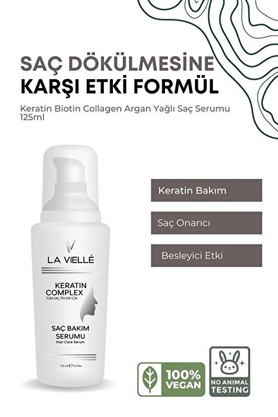 La Vielle Zayıf ve Yıpranmış Saçlar için Keratinli Saç Bakım Serumu 125 ml