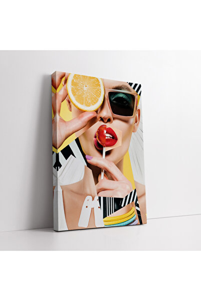 KOSS Dijital Savremena pop art slika žene na platnu