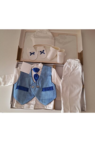 biyan collection Erkek Bebek Yelekli Özel Gün Mevlüt Sünnet Takımı Hastane Çı...