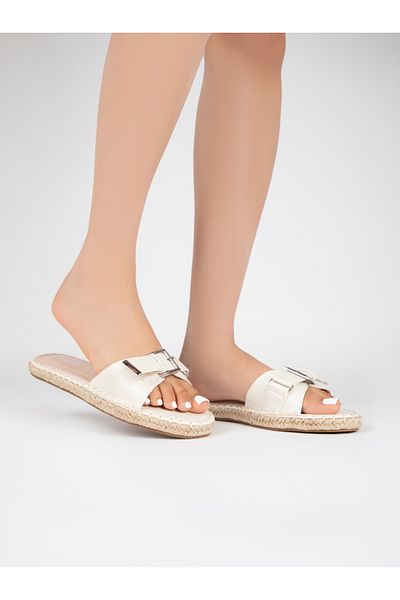 Raid By Styli Buckle Detail Flat Espadrille Sandals