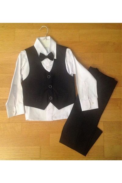 Terry Boy's Vest Tuxedo Suit Wedding Engagement Henna Graduation Birthday Holiday Gift