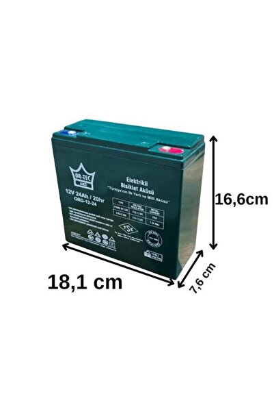 ORTEC 6'Lı Set 12v 24 Ah Elektrikli Motosiklet Aküsü ve Ortec 72v 24ah Elektrikli Bisiklet Şarj Alet