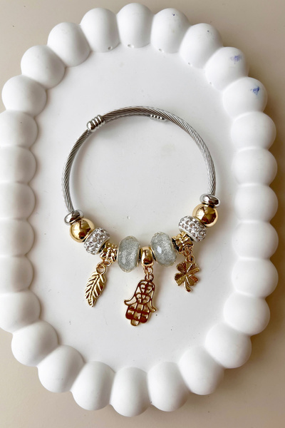 Fubena 8015 موديل يد فاطمة الأم - سوار فولاذي متدلي