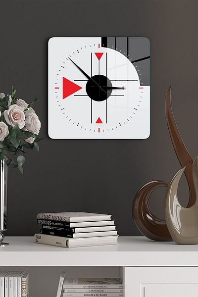 Decovetro Ceas de Perete din Sticlă Square 1022 30 x 30 Cm