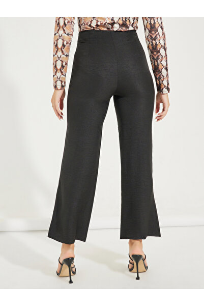 Styli Wide Leg Linen Look Ankle Length Pants