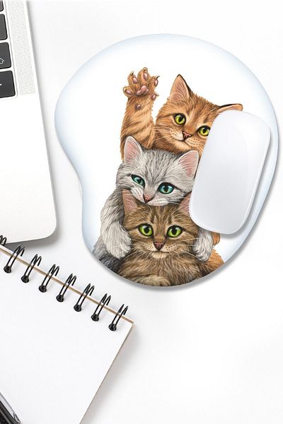 fafaatölye Mouse Pad Printed Soft Wrist Support