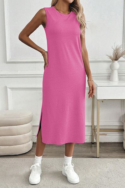 ESPİNA 125 cm Women's Cotton Combed Cotton Slit Casual Dress