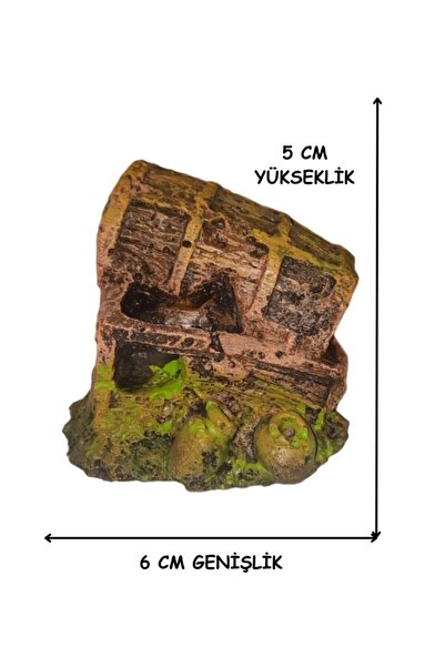 Sega Pet Akvaryum Aksesuarı Hazine Sandığı Dekoru