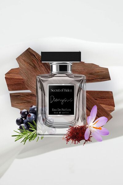 Secret of Helen Dionysus EDP Erkek Parfüm, Baharatlı-Odunsu,Greyfurt, Ardıç, Gül, Paçuli, Oud, Buhur, 50ml