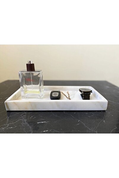 Modestmar Natural Marble Rectangular Tray & Presentation & Organizer