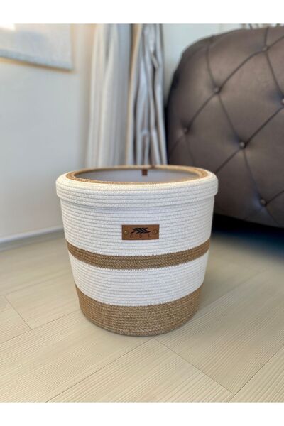 ASL CONCEPT سلة بطانية من الخوص إكرو