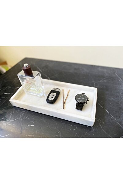 Modestmar Natural Marble Rectangular Tray & Presentation & Organizer