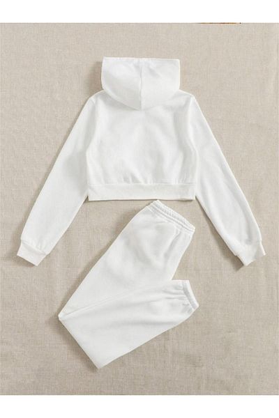 RASCHA Γυναικεία φόρμα φόρμας White Crop Cardigan