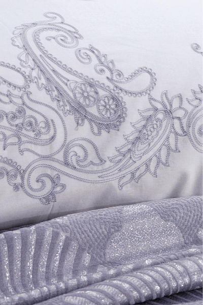 Çeyiz Diyarı 7 Piece Gray Bridal Set - Firdevs