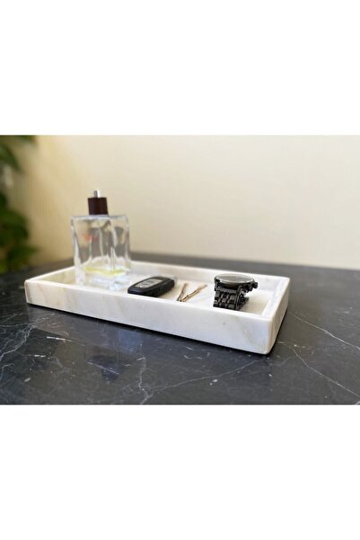 Modestmar Natural Marble Rectangular Tray & Presentation & Organizer