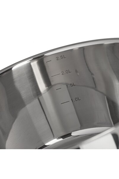 Fissman Saucepan 2.4L with Measuring Mark, Stainless Steel Saucepan 18x9cm, Induction Bottom