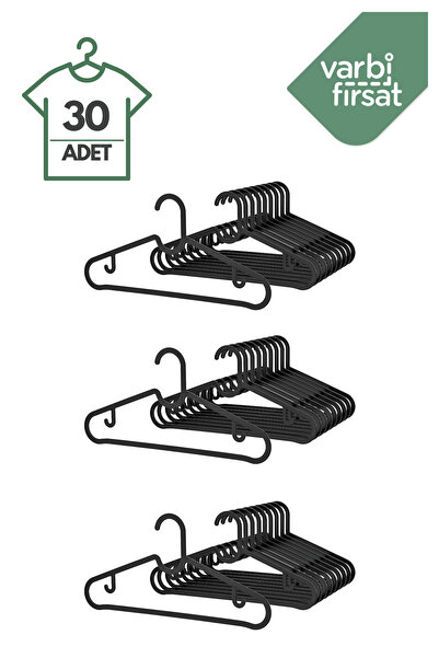 Varbifırsat 30 Adet Elbise Pantolon Gömlek Kıyafet Askısı Askı