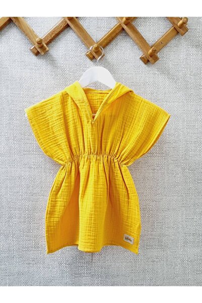 Yada Baby 100% قطن موسلين - رداء حمام بونشو بغطاء للرأس للأطفال والرضع، منشفة...