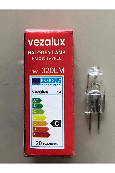 VEZALUX 10 ADET 12V 20W =320 LÜMEN  HALOJEN LAMBA