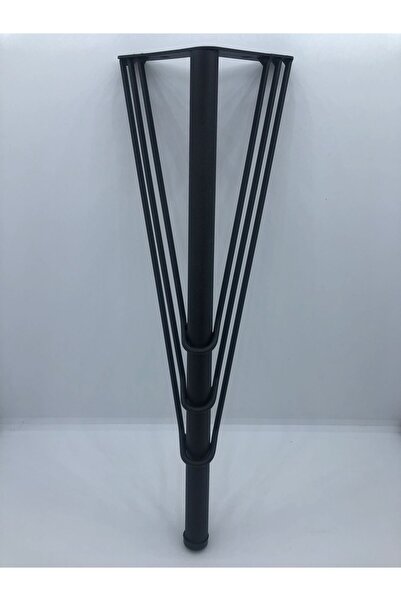 KARAKOÇ METAL, 32 CM TEL SEHPA, PUF, MOBİLYA  AYAĞI (4 ADET)