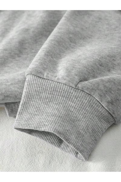 Revasser Unisex Erkek/Kadın Renkli DOG Özel Baskılı Oversize Pamuklu Bisiklet Yaka Sweatshirt