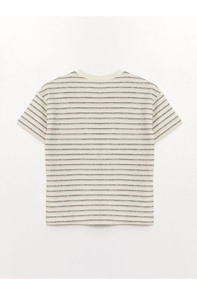 LC Waikiki Striped Crew Neck Short Sleeve T-Shirt for Baby Boy