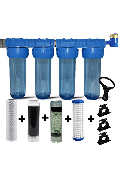 lotto filters Daire Bina Sayaç Girişi 4 Aşama Su Arıtma Cihazı ( Ağır Kireç Ö...