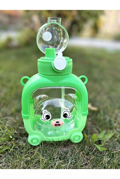 Mugi Store ملصق مدرسي وتحفيزي للأطفال 1000 مل ^ 3D ملصق ثنائي الأبعاد مع زجاجة مياه معلقة على الرقبة