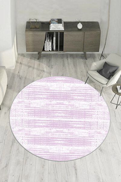 Zeria Home Round Digital Printed Non-Slip Based Washable Runner Carpet - for Entrance, Hallway and Kitchen