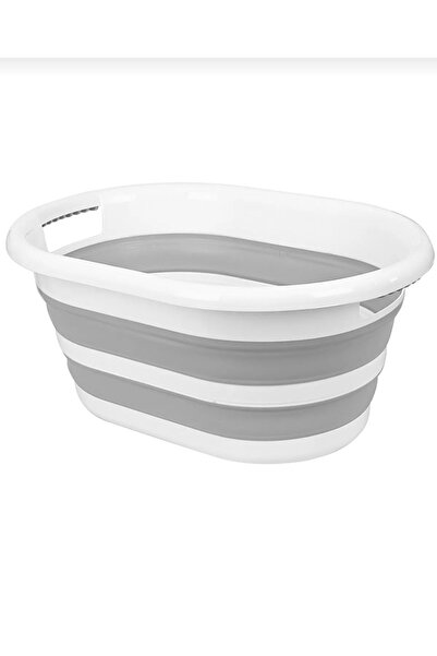 Genel Markalar Plastik 40 Lt Büyük Boy Katlanabilir Çamaşır Sepeti 60 X 40 40...