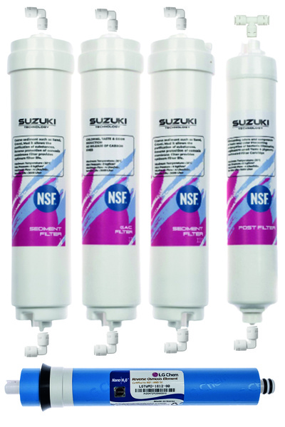 lotto filters Kapalı Kasa Su Arıtma Cihazı Filtresi 5 Li Filtre Seti - Lg Mem...