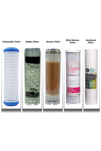 SULOOK Daire Bina Girişi 5 Aşama 10 Inch Arıtma Sistemi Yedek Filtre Setleri
