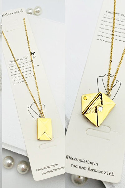 Fubena قلادة على شكل ظرف فولاذي