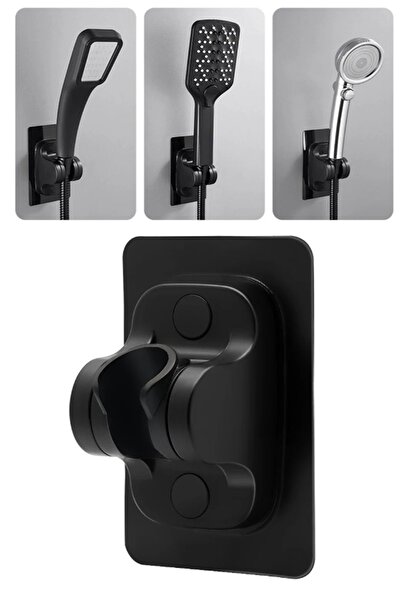 İndirimKap Duş Başlığı Tutucu Ayarlanabilir 120 Derece Oynar Güçlü Yapışkanlı Suya Dayanıklı El Duşu Tutucu