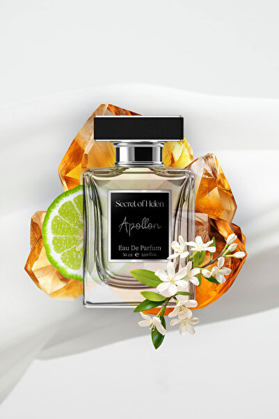 Secret of Helen Apollon EDP Erkek Parfüm, Fresh-Meyvemsi, Bergamot, Ylang-ylang, Vanilya, Paçuli, Sedir, Misk, 50ml