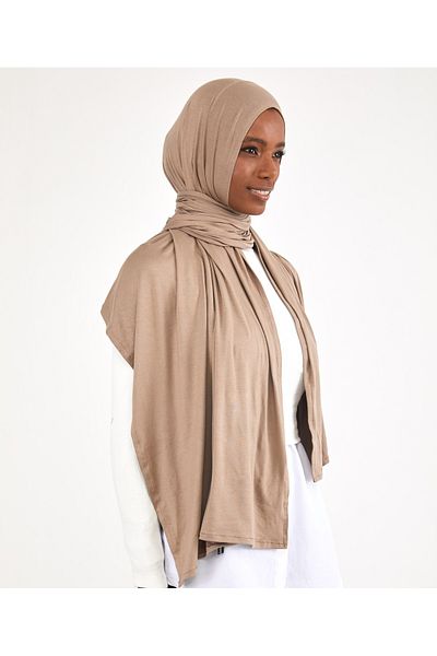 Differenza Χτενισμένο βαμβακερό σάλι Light Mink