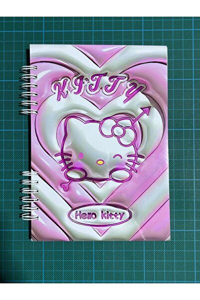 Cuppy Box Hello Kitty 3D Baskı Efektli 50 Sayfa Defter Bonus Mat Stickerlı