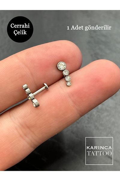Karınca Piercing High Quality Surgical Steel Flat Conch Forward Helix Cartilage Tragus Piercing Earrings